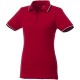 Fairfield Poloshirt mit weißem Rand für Damen - rot/navy/weiss