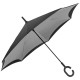 Umklappbarer Regenschirm aus 190T Pongee mit Griff zum Einhängen am Handgelenk - grau