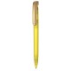 Kugelschreiber CLEAR Clip gold lackiert - ananas-gelb transparent