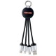 3 in 1 Ladekabel mit Beleuchtung REFLECTS-PUHALANI BLACK RED