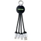 3 in 1 Ladekabel mit Beleuchtung REFLECTS-PUHALANI BLACK GREEN