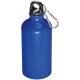 Trinkflasche aus Aluminium mit Karabinerhaken, 500 ml - blau