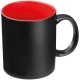 Tasse aussen schwarz, innen farbig - rot