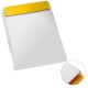Schreibplatte DIN A4 - weiß/gelb