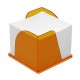 Zettelbox mit 2 Papierentnahmen - gefrostet orange