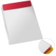 Schreibplatte DIN A4 - weiß/rot
