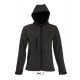 Womens Hooded Softshell Jacket Replay - Black