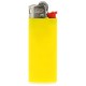 BIC® J25 Standard Feuerzeug Light Yellow Body / White Base / Red Fork / Chrome Hood