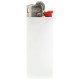 BIC® J25 Standard Feuerzeug Opaque White Body / White Base / Red Fork / Chrome Hood