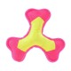 Hundespielzeug Flying Triple, gelb/pink, S