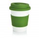PLA Kaffeebecher, weiß/grün