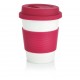 PLA Kaffeebecher, weiß/rosa