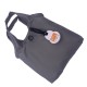 Shopping Bag + faltbare Einkaufstasche mit Einkaufswagenlöser, grau