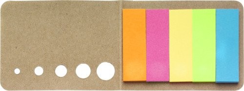 Memoboekje met 5 verschillende kleuren 'Sticker'
