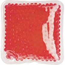 Vierkante PVC hot/cold pack - rood