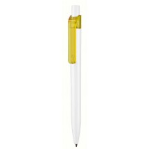 Kugelschreiber INSIDER SOLID TRANSPARENT - weiss/ananas-gelb transparent