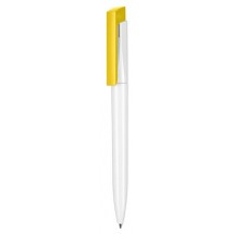 Kugelschreiber FRESH - weiss/zitronen-gelb
