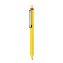Kugelschreiber EXOS-SOFT - zitronen-gelb/fuchsia