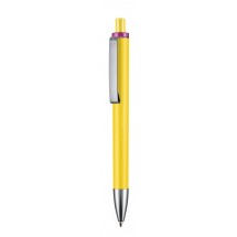 Kugelschreiber EXOS -SOFT (Ultra-Soft) - zitronen-gelb/fuchsia