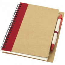 Priestly notitieboek met pen - rood