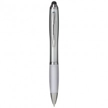 Nash stylus balpen met zilveren houder en gekleurde grip Wit