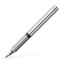 Essentio Metal Fountain Pen shiny chrome, M - silver glittering