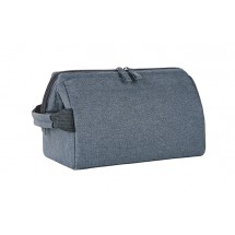 Reißverschlusstasche CIRCLE - blau-grau meliert
