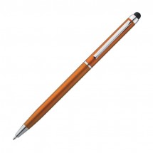 Kunststof pen met touchfunctie - oranje