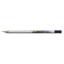 Black lead pencils with photorealistic print images, dipped end -