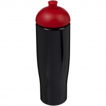 H2O Tempo® 700 ml bidon met koepeldeksel - Zwart,Rood
