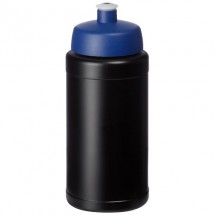 Baseline® Plus 500 ml drinkfles met sportdeksel - Zwart/blauw