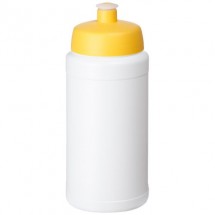Baseline® Plus 500 ml drinkfles met sportdeksel - Wit/geel
