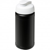 Baseline® Plus 500 ml sportfles met flipcapdeksel - Zwart,Wit