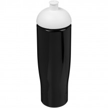H2O Tempo® 700 ml bidon met koepeldeksel - Zwart,Wit