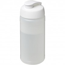 Baseline® Plus 500 ml sportfles met flipcapdeksel - Transparant,Wit