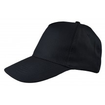 Brushed honkbal cap - zwart