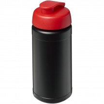 Baseline® Plus 500 ml sportfles met flipcapdeksel - Zwart,Rood