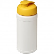 Baseline® Plus 500 ml sportfles met flipcapdeksel - Wit,geel
