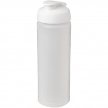 Baseline® Plus grip 750 ml sportfles met flipcapdeksel - Transparant,Wit