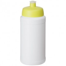 Baseline® Plus 500 ml drinkfles met sportdeksel - Wit/Lime