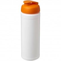 Baseline® Plus 750 ml sportfles met flipcapdeksel - Wit,Oranje