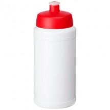 Baseline® Plus 500 ml drinkfles met sportdeksel - Wit/Rood