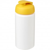 Baseline® Plus grip 500 ml sportfles met flipcapdeksel - Wit,geel