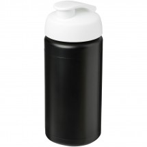 Baseline® Plus grip 500 ml sportfles met flipcapdeksel - Zwart,Wit
