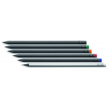 Design pencil with eraser - black, silver