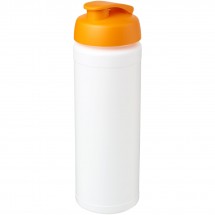 Baseline® Plus grip 750 ml sportfles met flipcapdeksel - Wit,Oranje