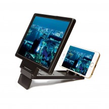 Magnifier Smart Phone Stand - black