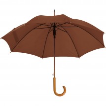 Automatische houten paraplu Nancy - bruin