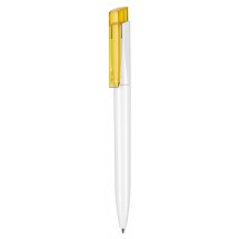 Kugelschreiber FRESH - weiss/ananas-gelb transparent