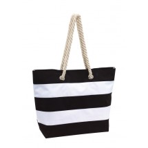 Beach bag "Sylt" 300D, black/white
